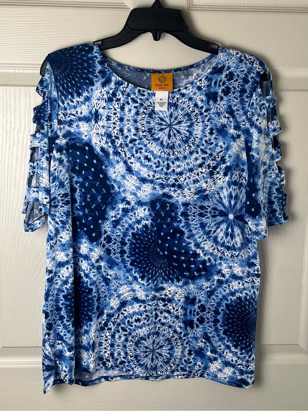 Ruby Rd. Blue Tie-Dye Women's Top